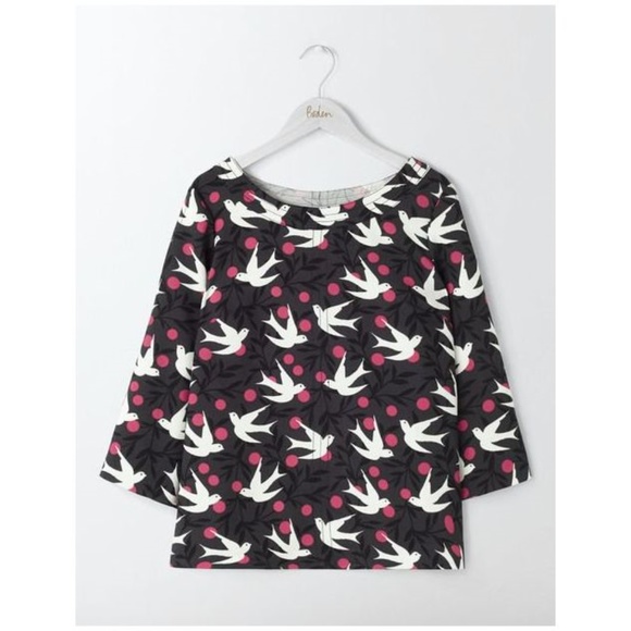 BODEN Swallow Vine Bird Print Alda Top Blouse [E6] - Picture 2 of 8